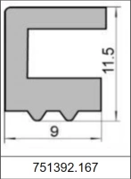Профиль П-образный силиконовый 751392.167